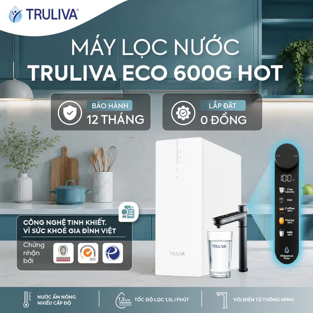 Máy lọc nước làm nóng nhanh Truliva Eco 600G Hot